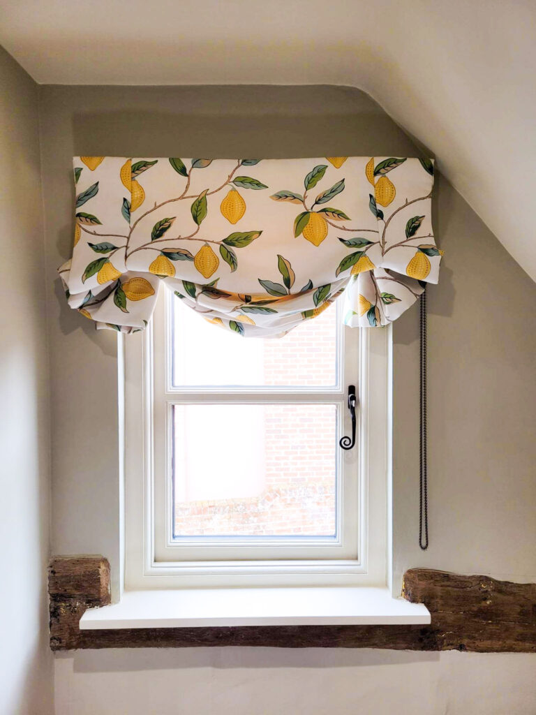 london blind in morris and co fabric
