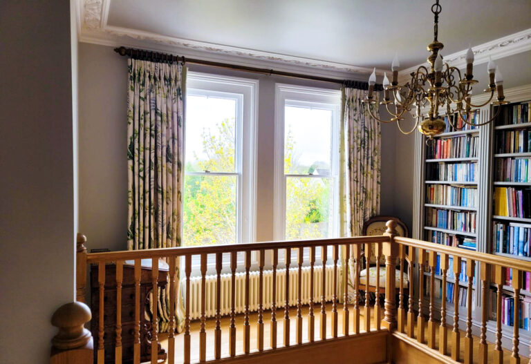 curtains blinds landing books